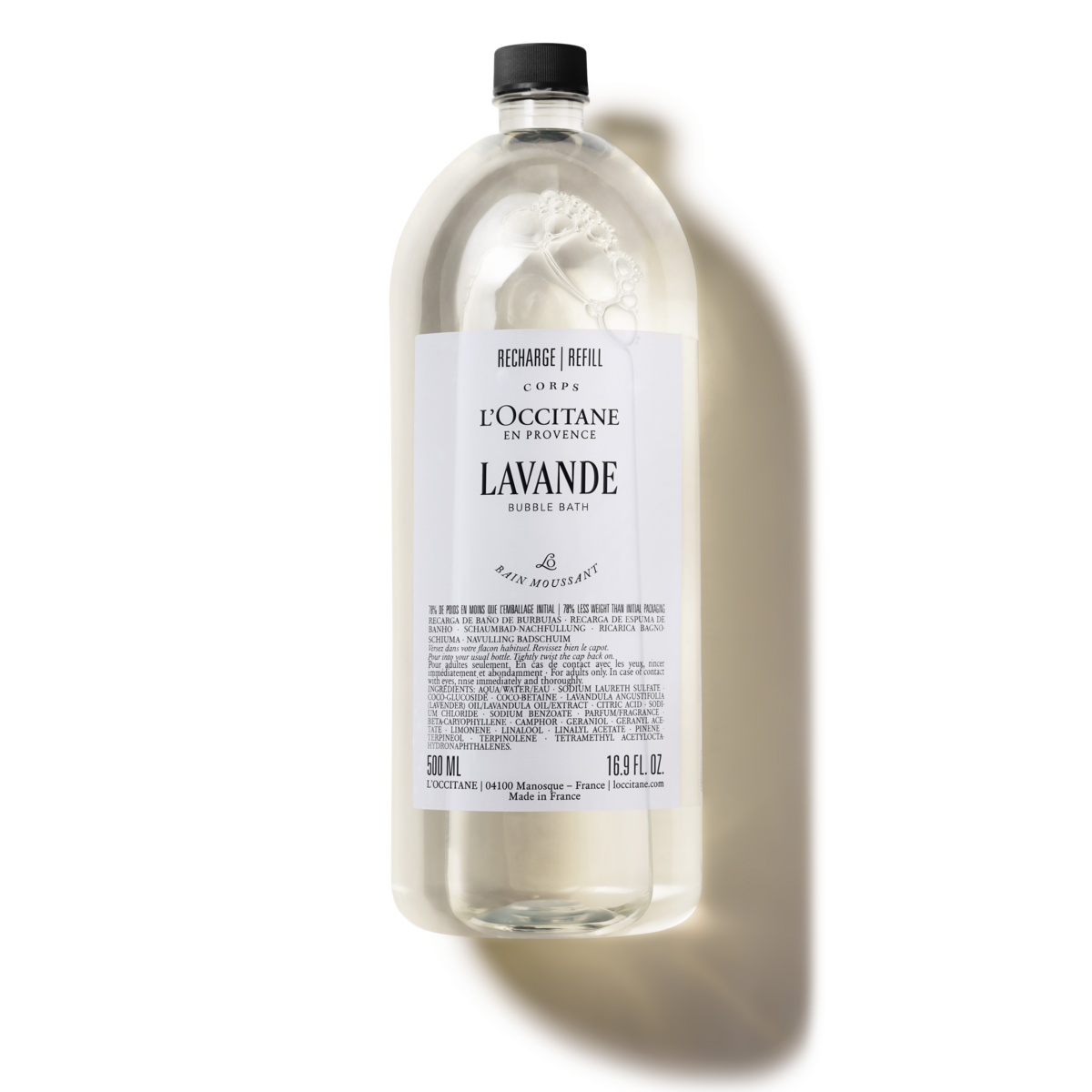 LAVENDER BUBBLE BATH REFILL 500ML