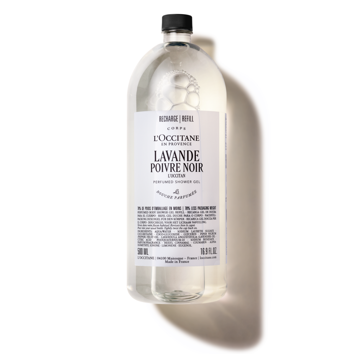 LAVANDE POIVRE NOIR PERFUMED SHOWER GEL REF 500ML
