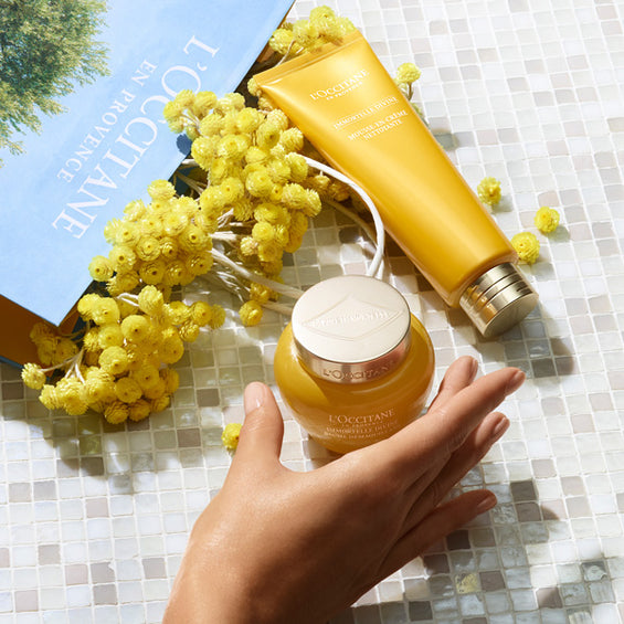 diplos-katharismos-immortelle-divine-skincare-teletourgiko-antigiransis-loccitane